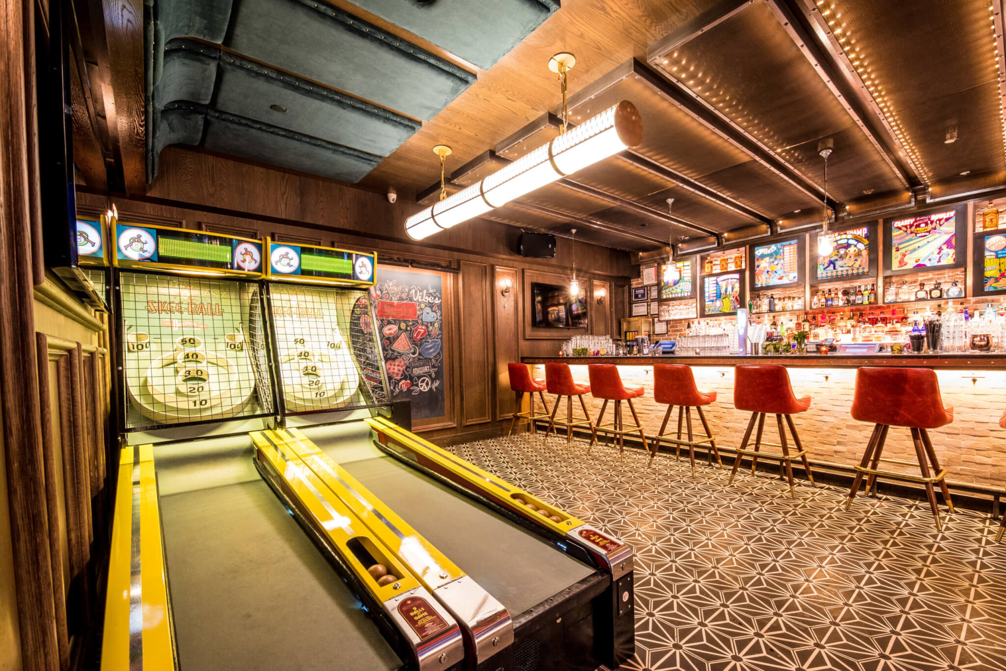 fishbowl arcade bar