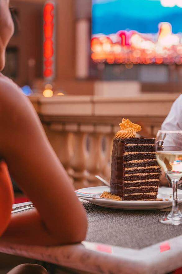Dolce sunday piece of cake on a table