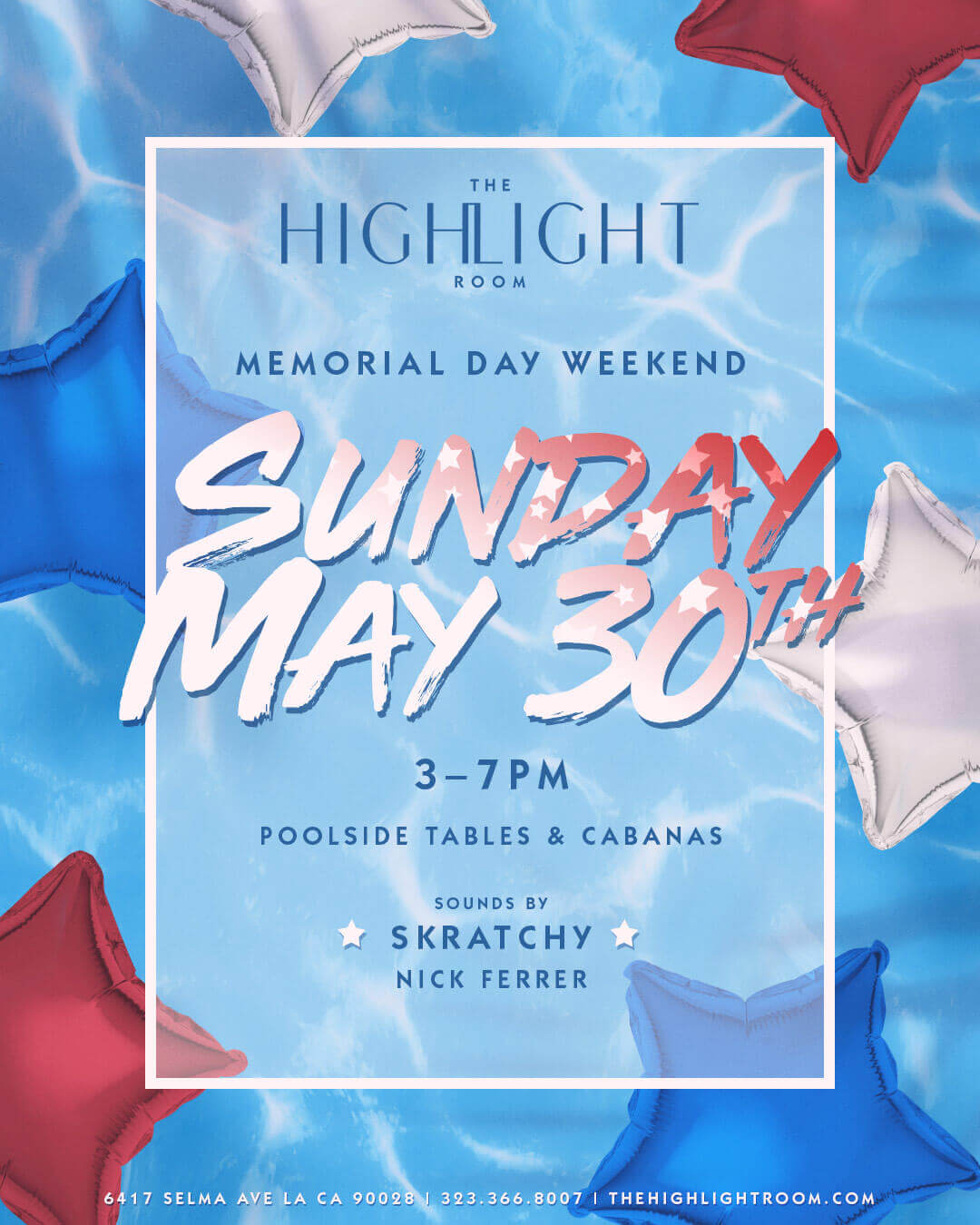 Highlight Room Sundays Memorial Day Weekend