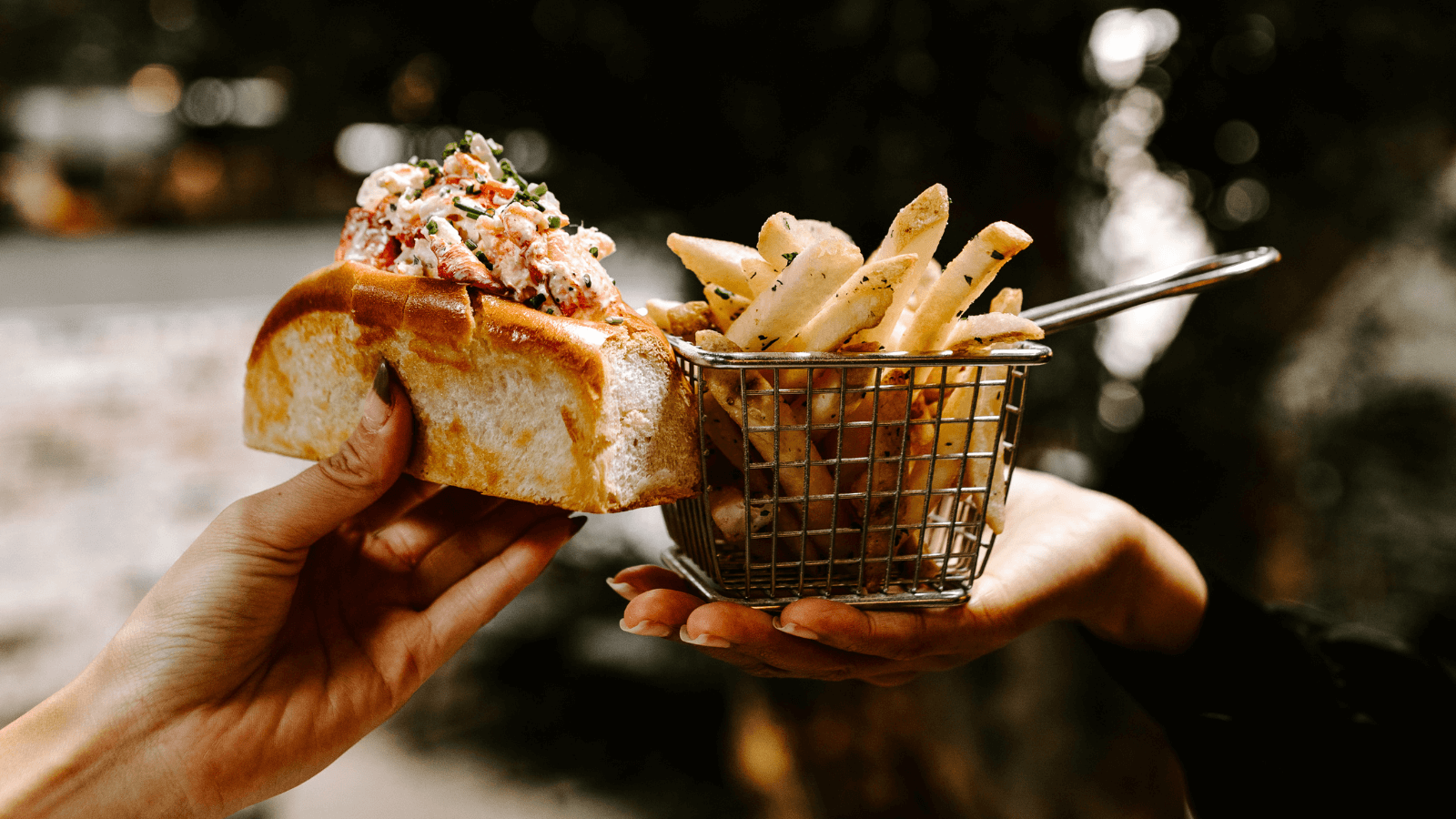 Lobster Roll and French Fries