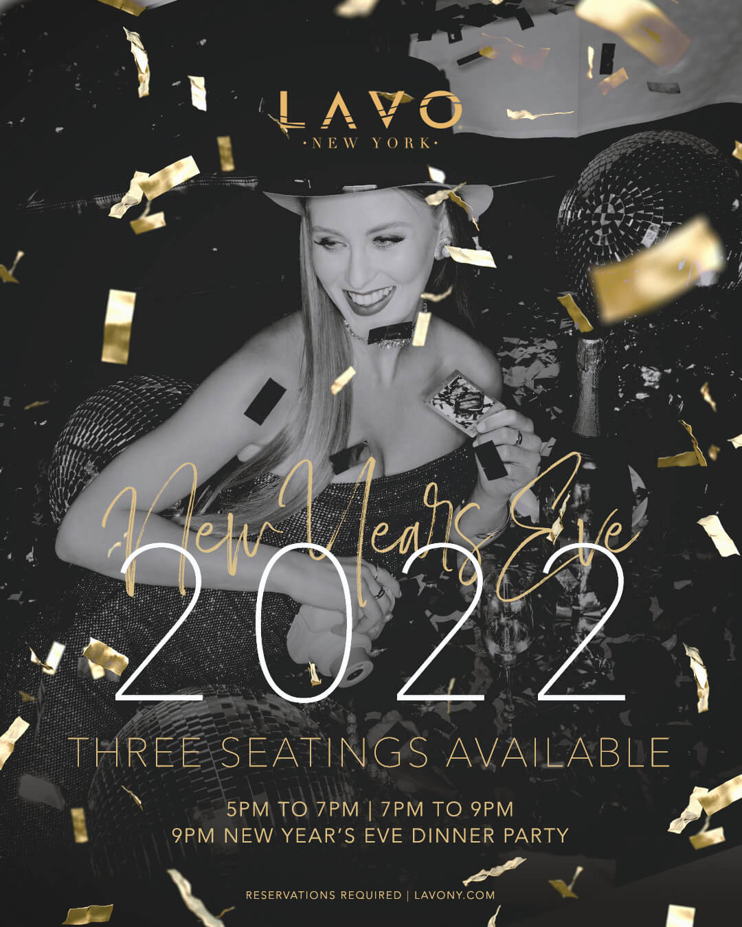 NYE 2022 - Lavo Restaurant New York - Tao Group Hospitality