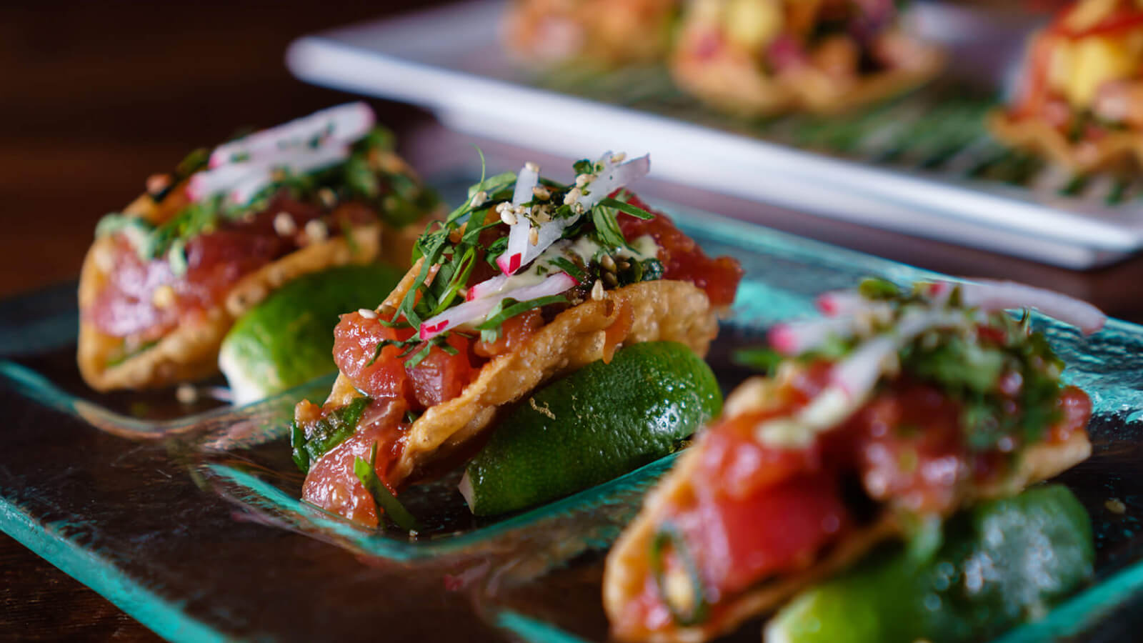 Ahi Tuna Wonton Tacos