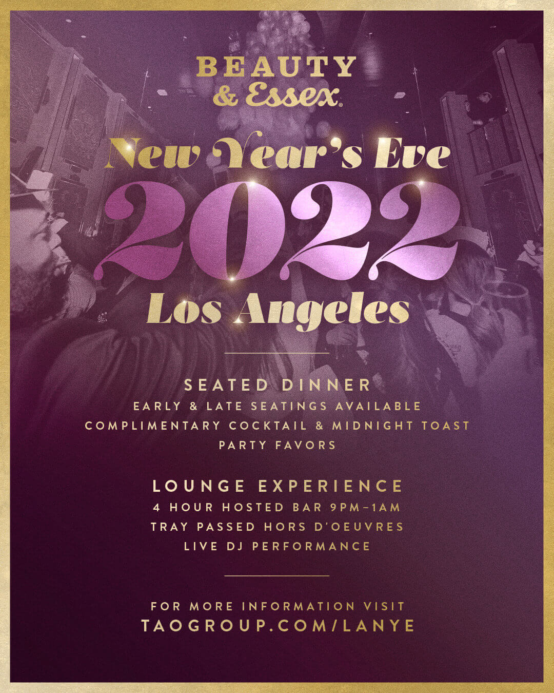 Beauty & Essex Los Angeles NYE 2022
