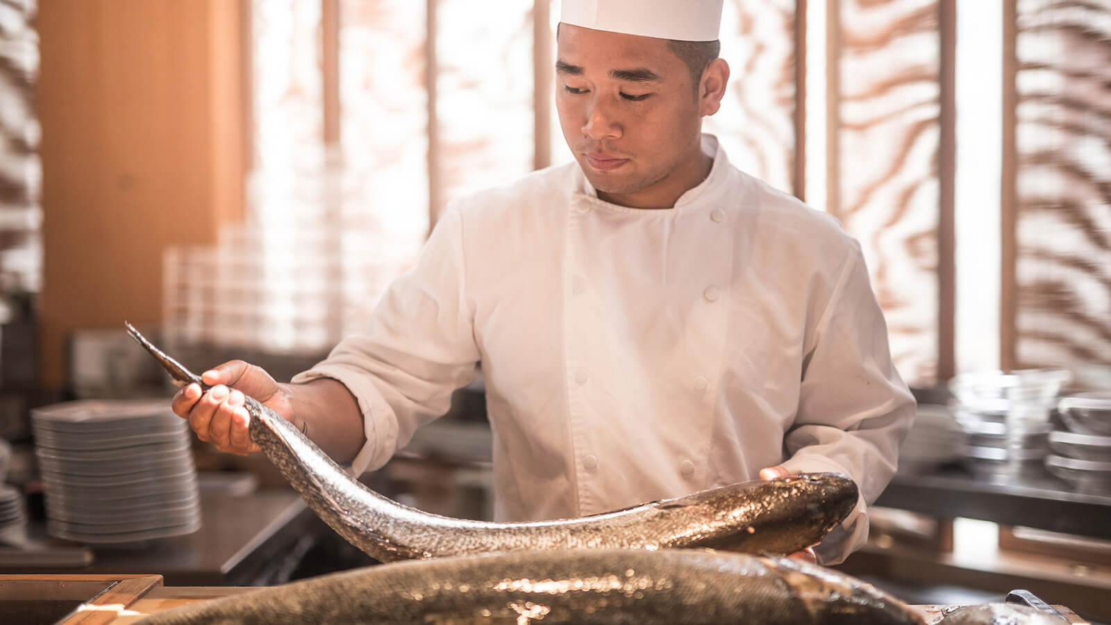Sushi Chef with Whole Fish