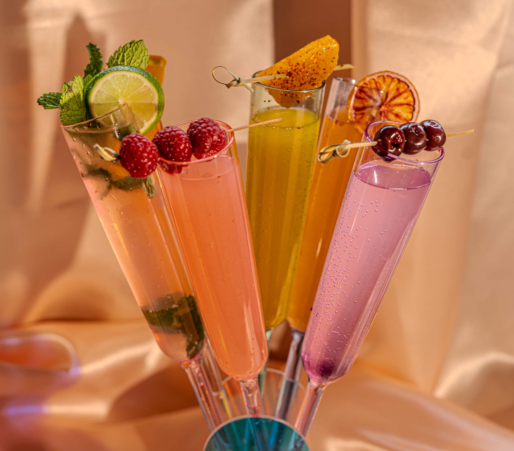 champagne flutes