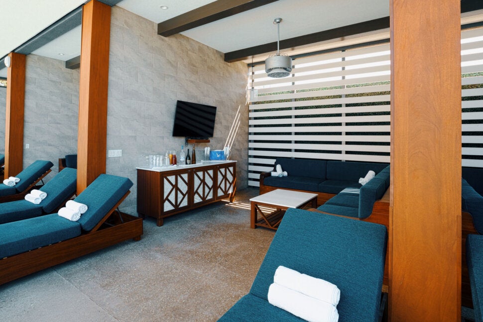 Interior of Deluxe Cabana