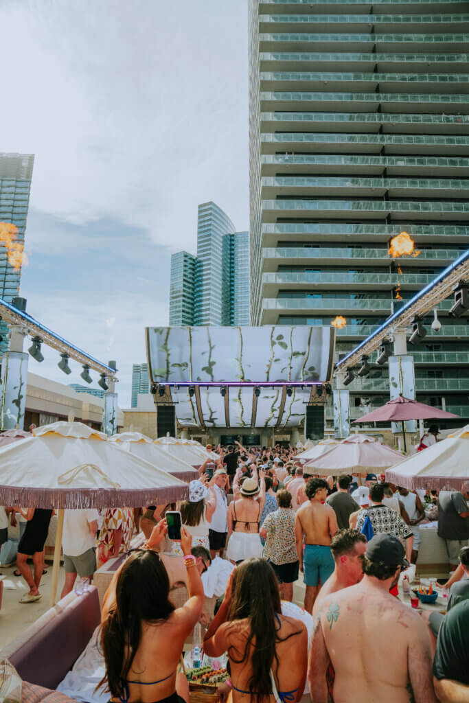group partying at Marquee Dayclub