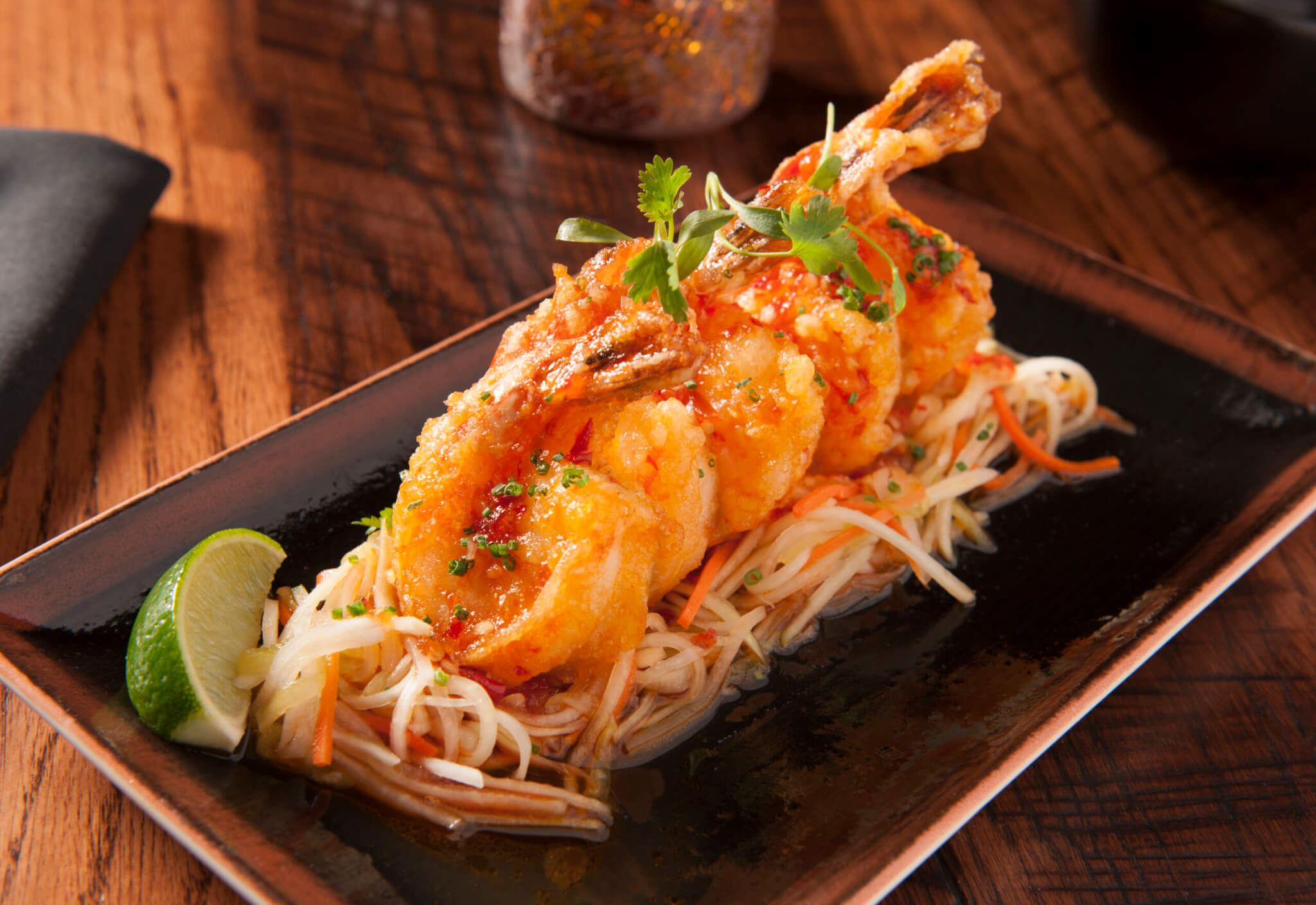 thai style deep fried shrimp