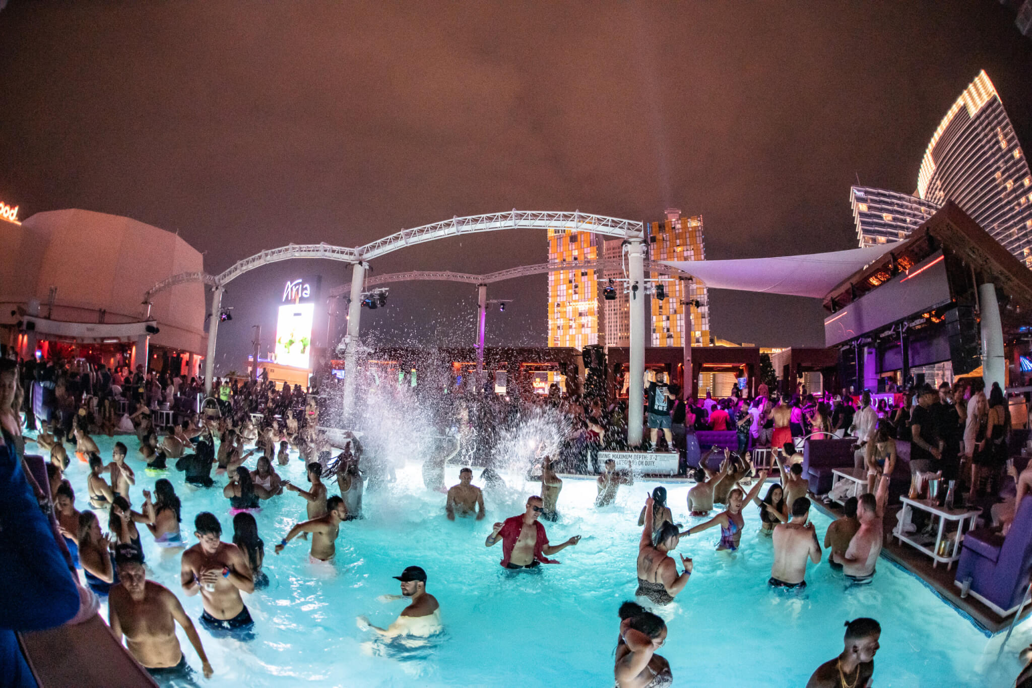 It's not about the swimming at these Vegas party pools