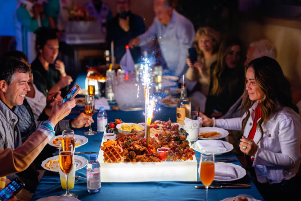 party brunch with food