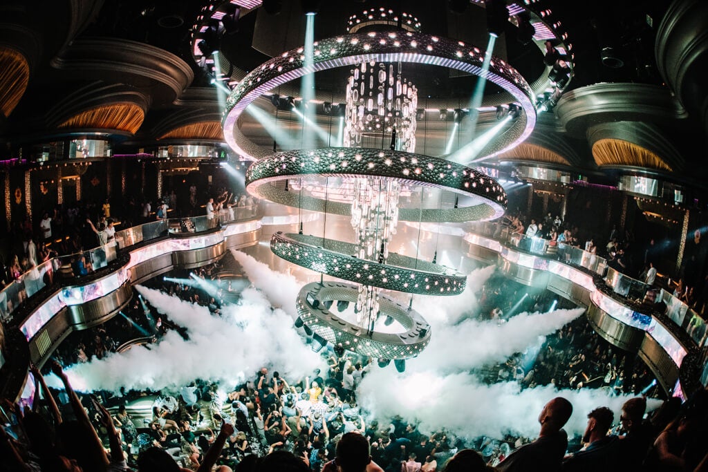 Omnia Chandelier and Crowd