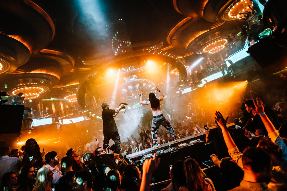 Steve Aoki Performing at OMNIA