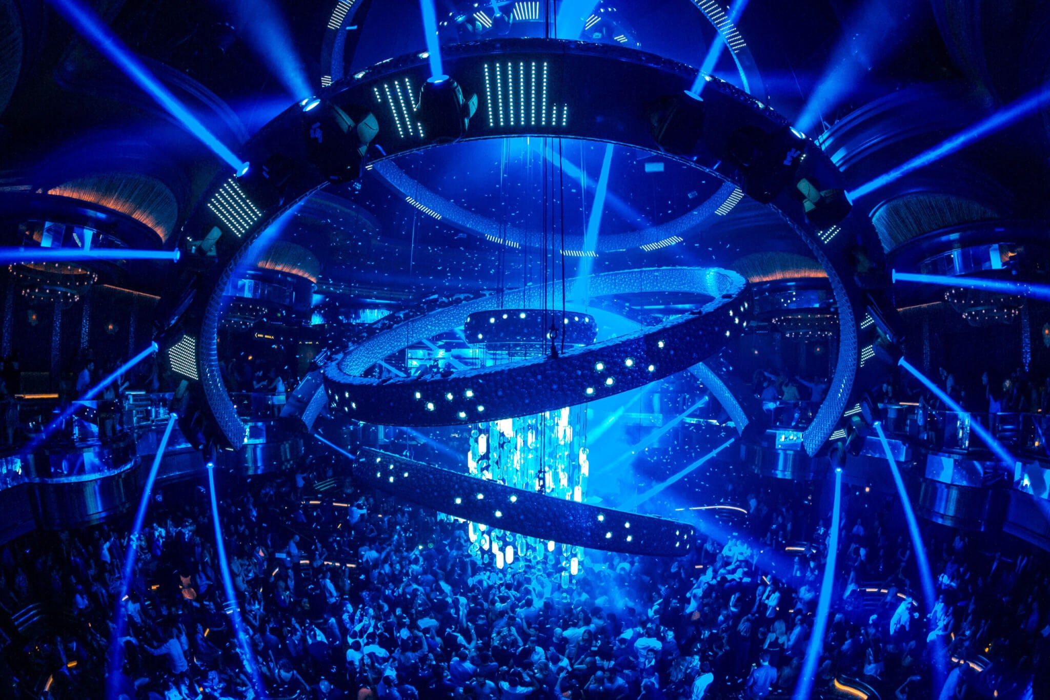 OMNIA Chandelier and Crowd