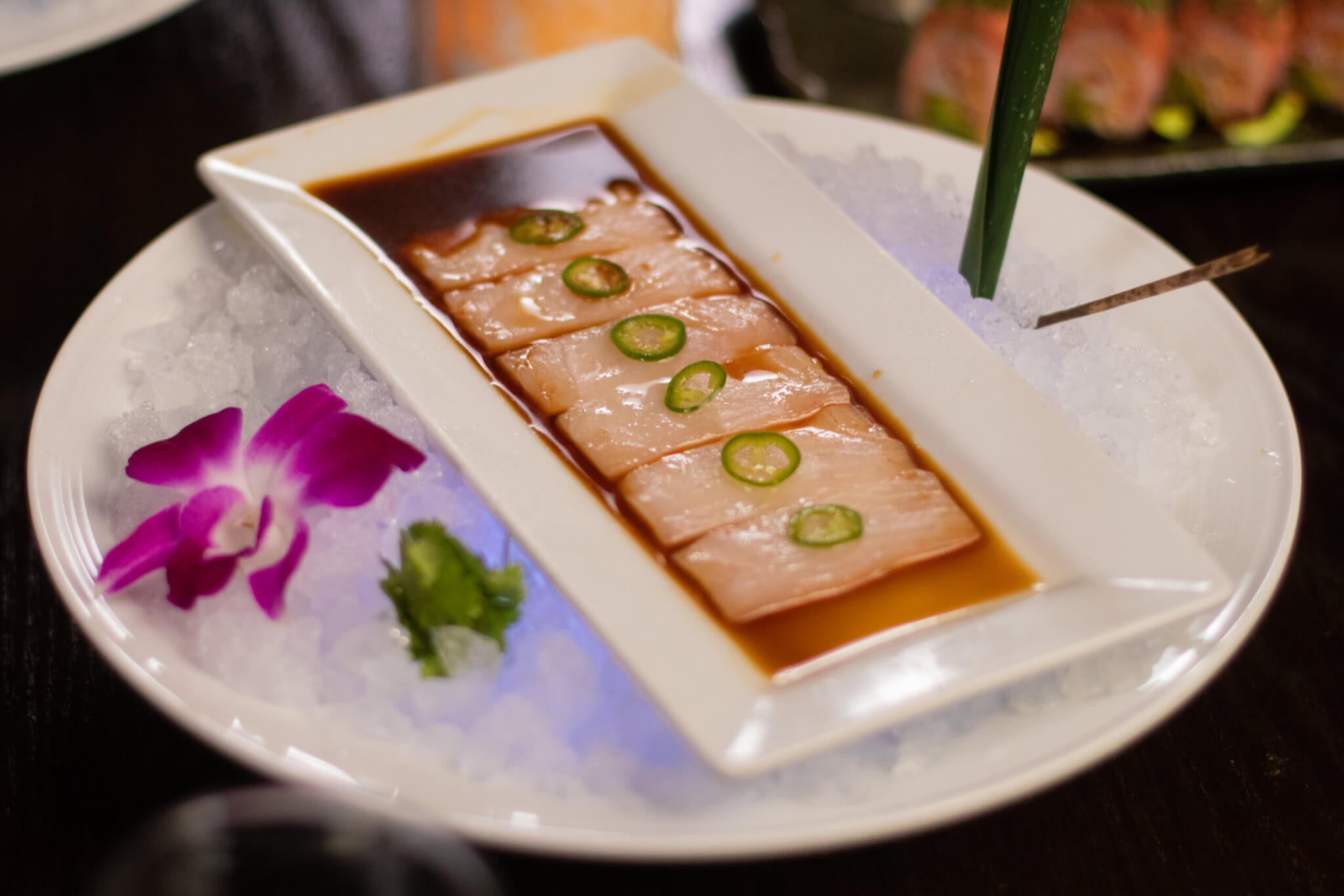TAO Asian Bistro Las Vegas - Yellowtail Sashimi with Jalapeno and Ponzu Sauce