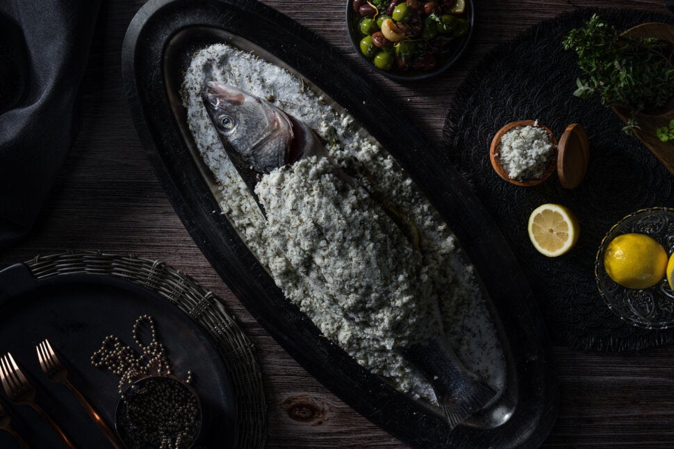 Salt Baked Sea Bass