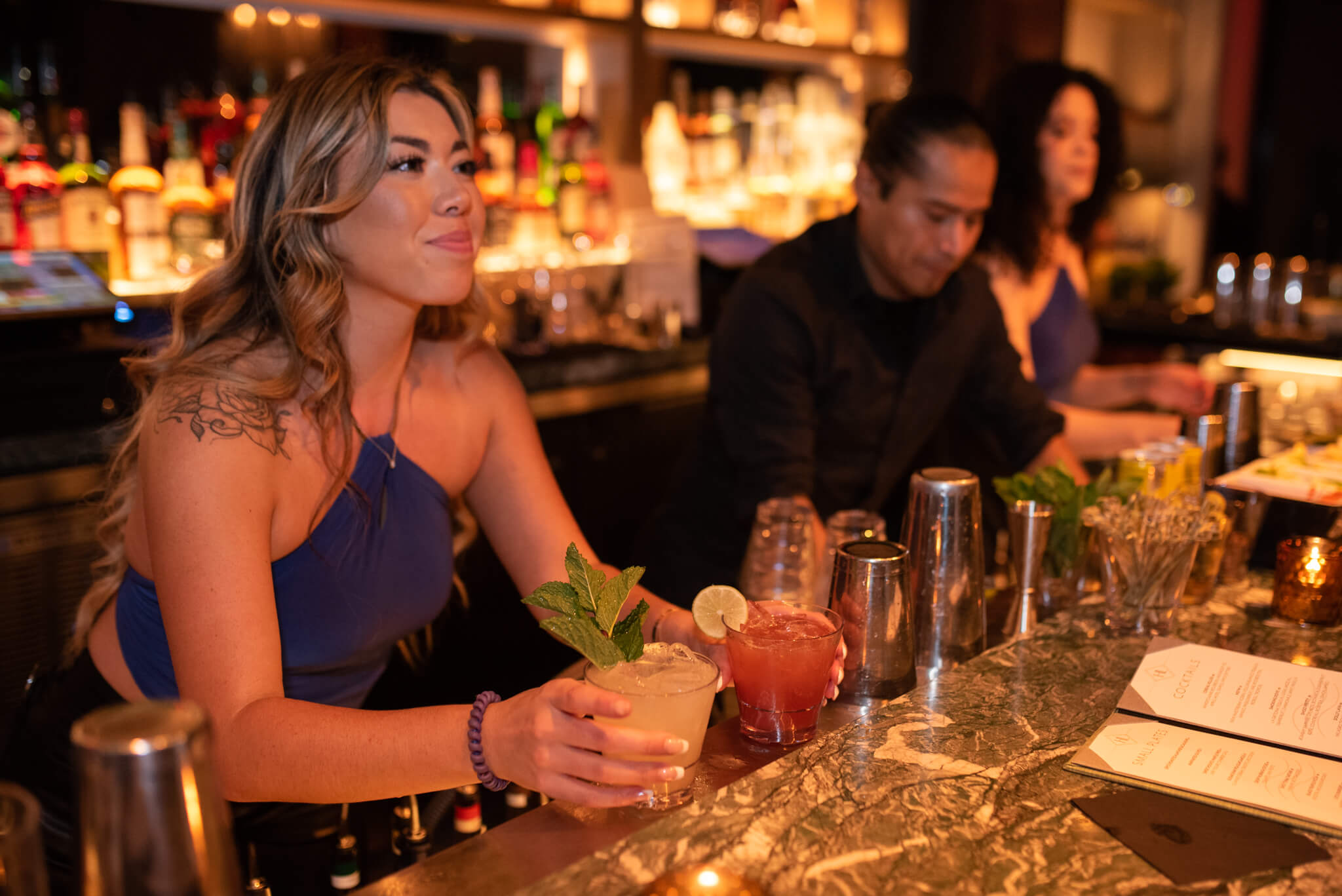 bartending cocktails at highlight room nyc