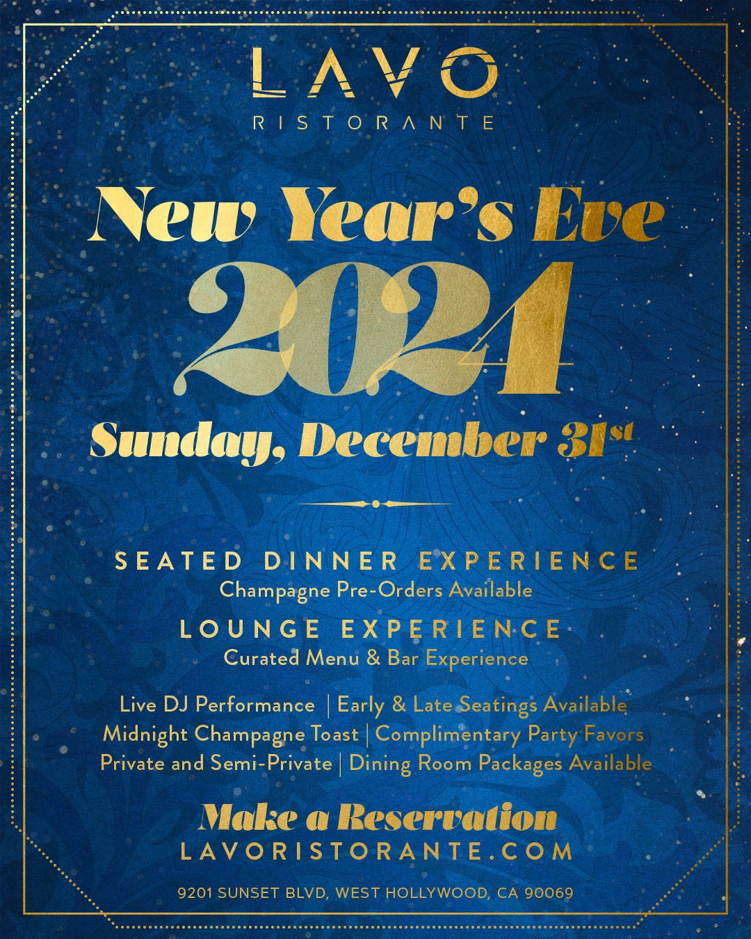 LAVO Ristorante New Year's Eve 2024