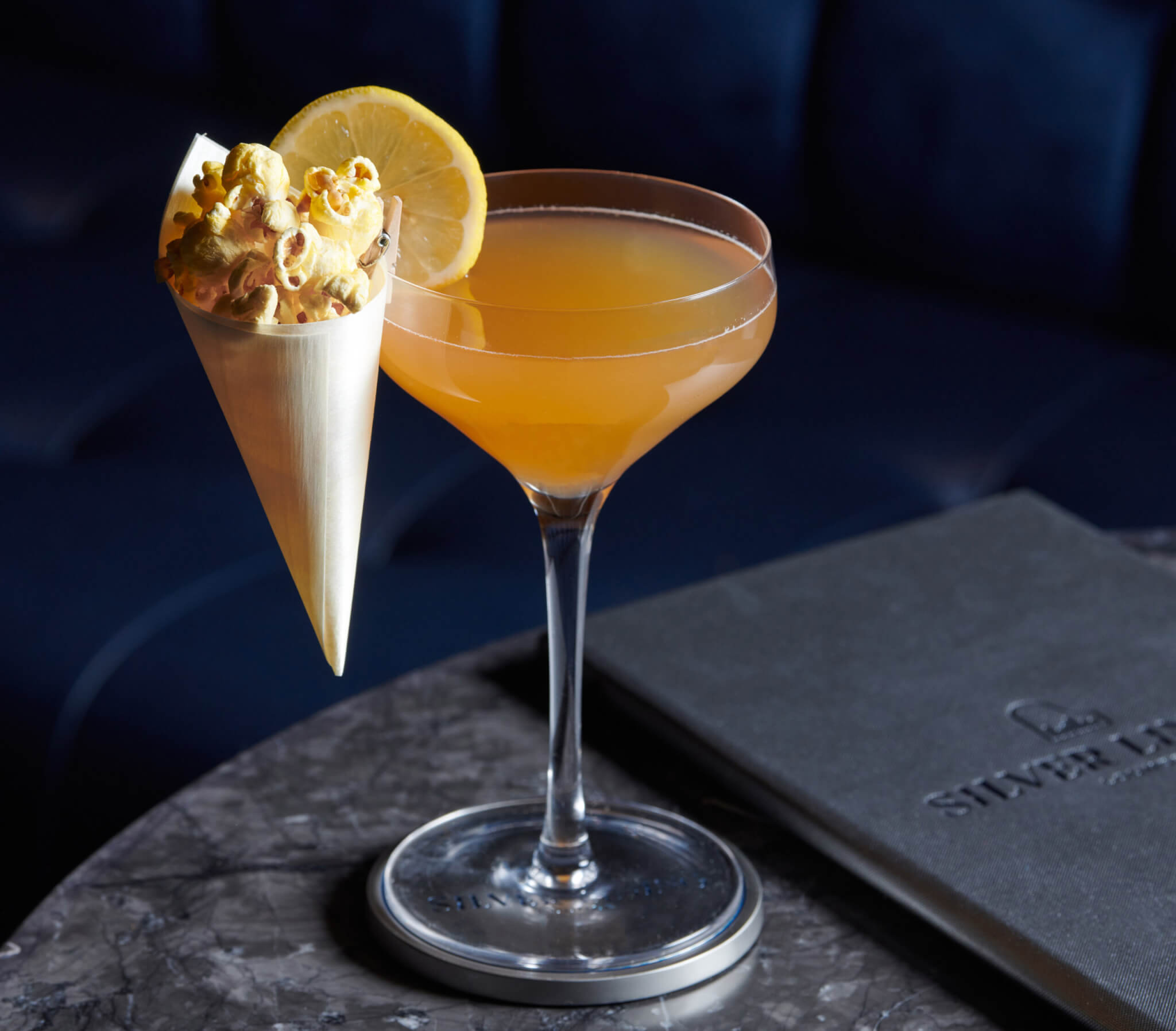 silver lining popcorn cocktail