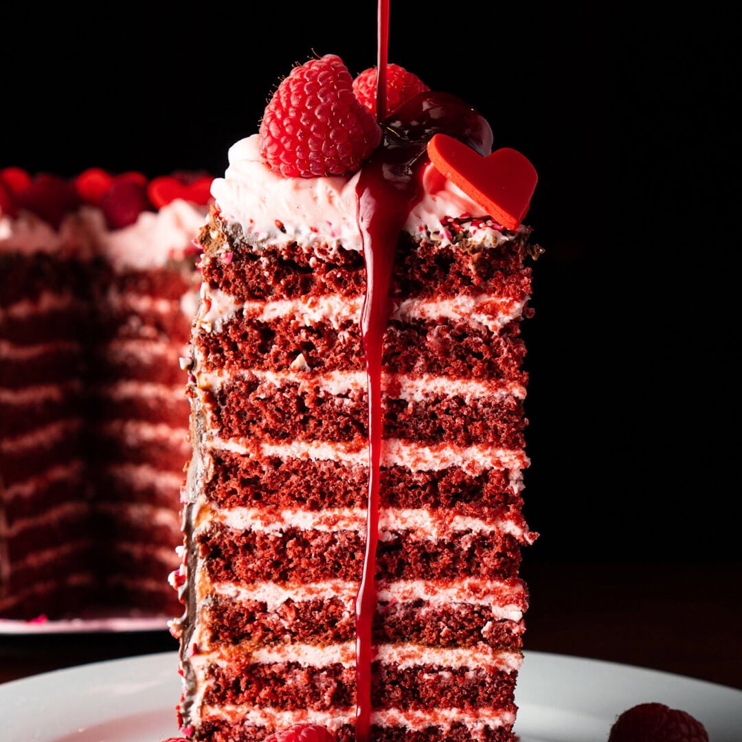 LAVO 20 Layer Valentine's Day Red Velvet Cake