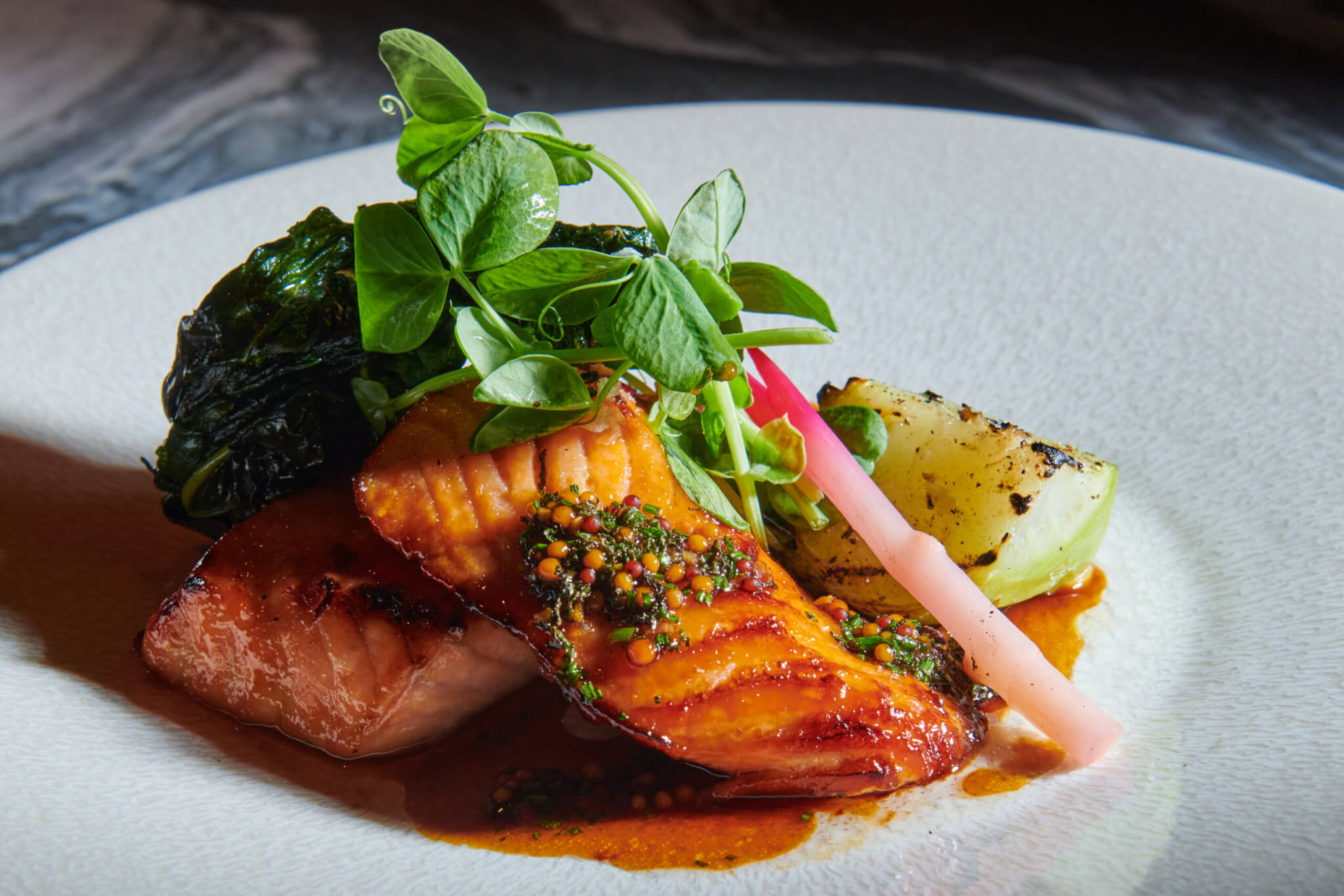 faroe island salmon at sake no hana restaurant week