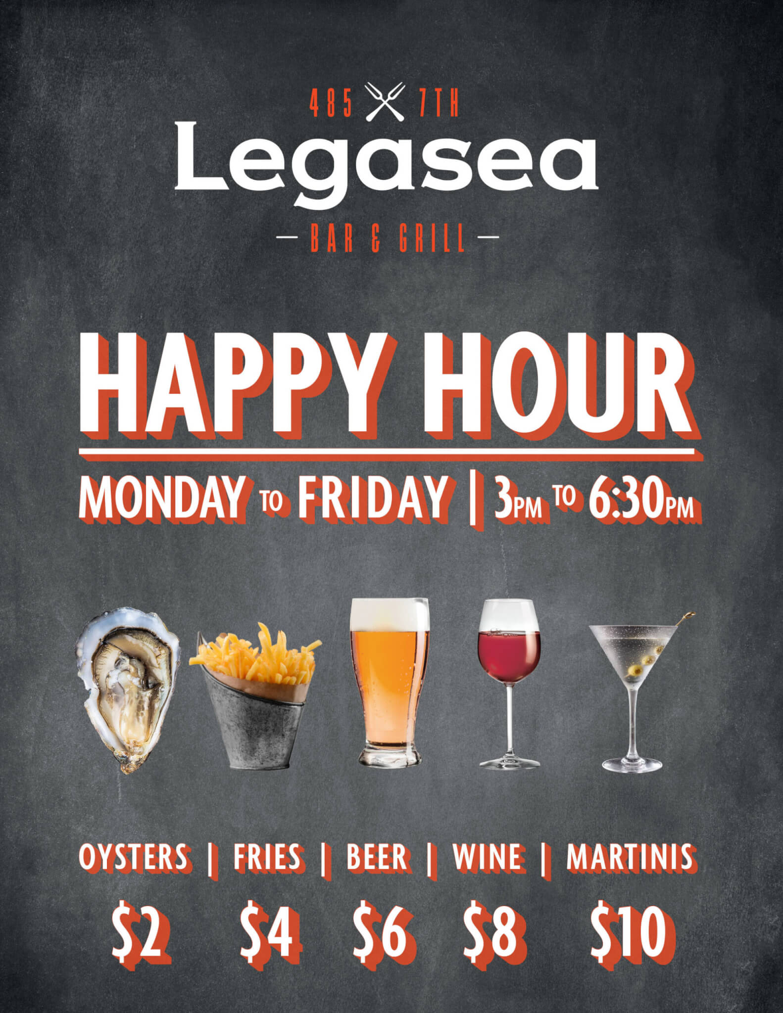 Happy Hour | Legasea Bar & Grill | Midtown NYC