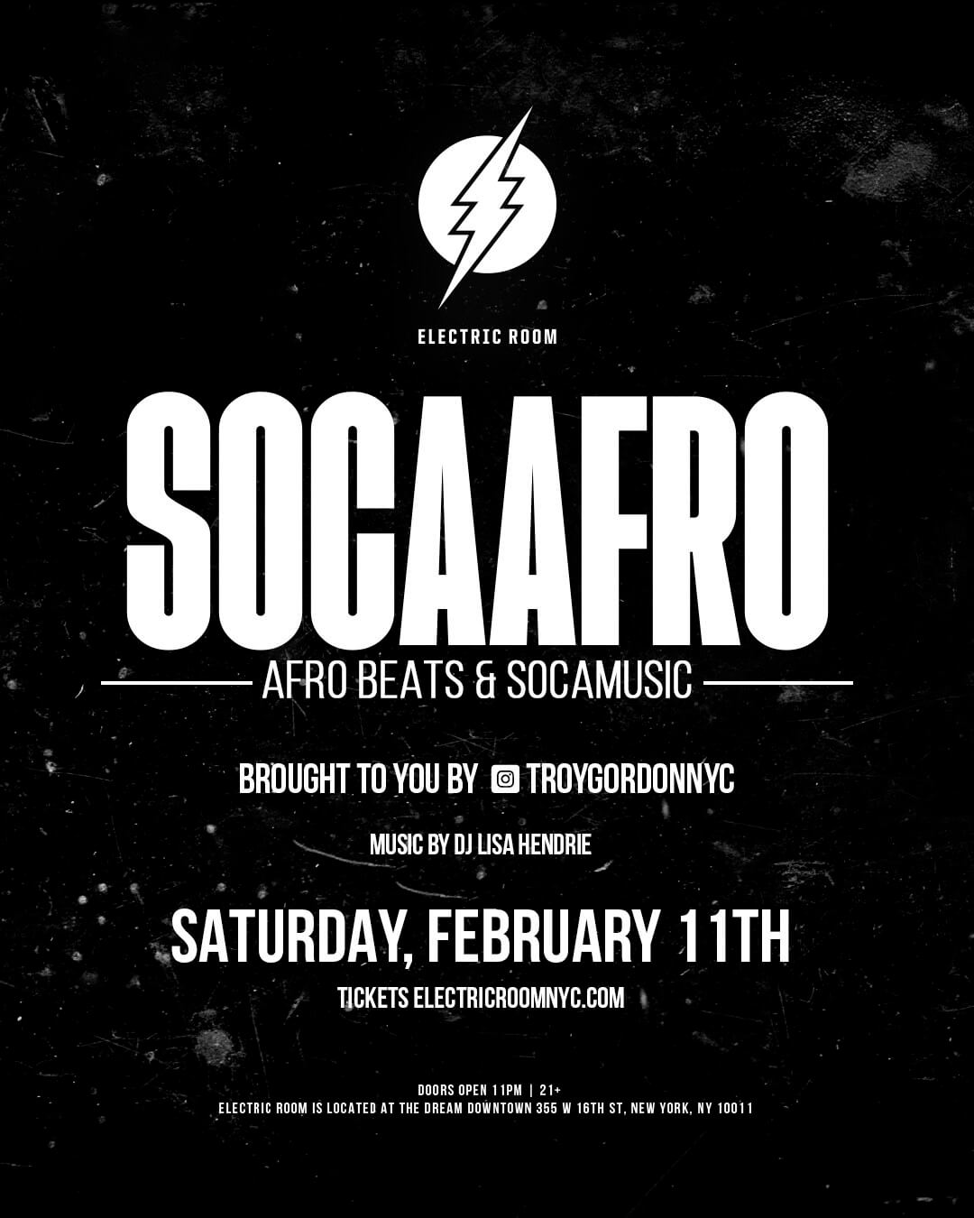 2/11/22 SocaAfro Electric Room New York Tao Group Hospitality