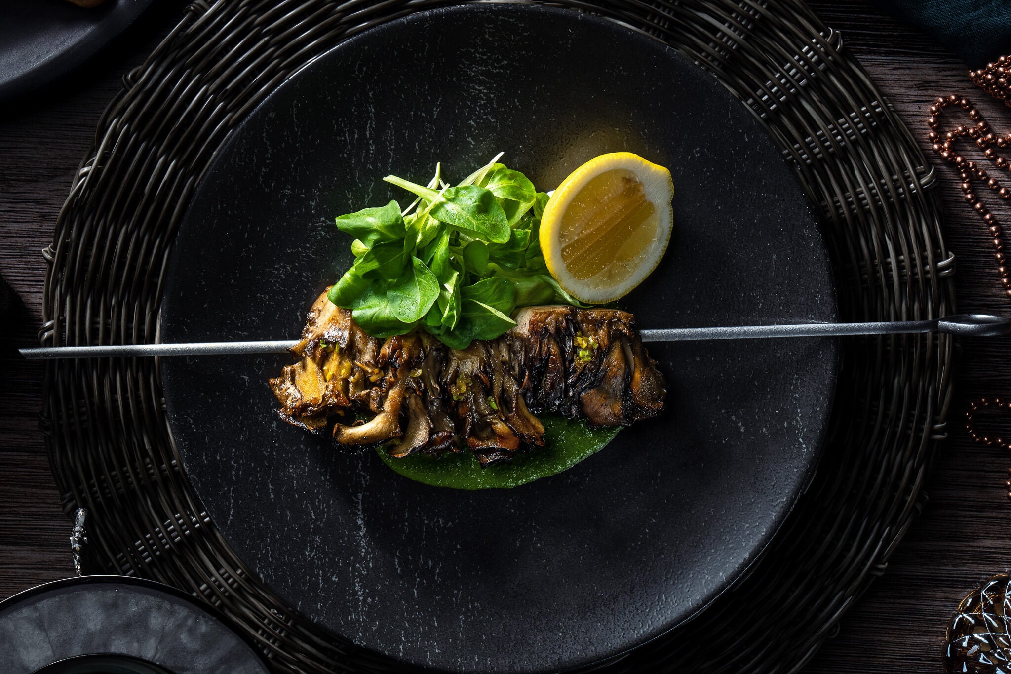 Cathedrale LV Grilled Mushroom Brochette
