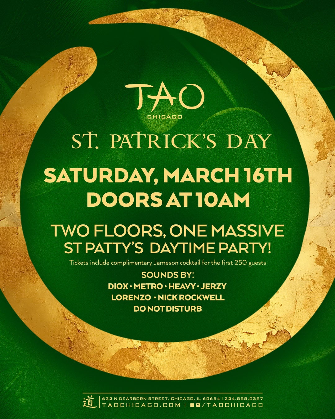 3/16/2024 – St Patty’s Daytime Party – TAO Nightclub – Chicago