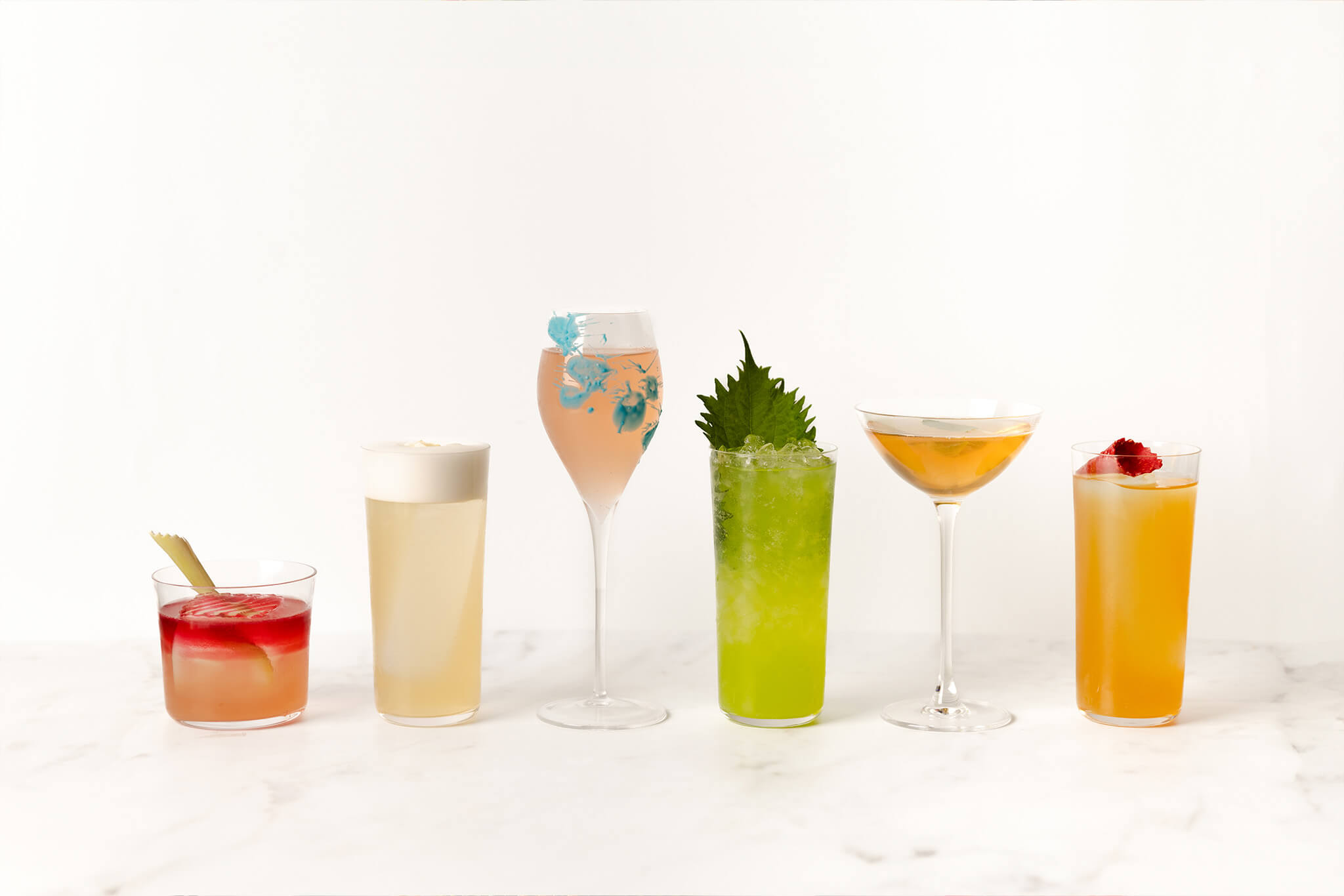 Various summer cocktails from Yauatcha