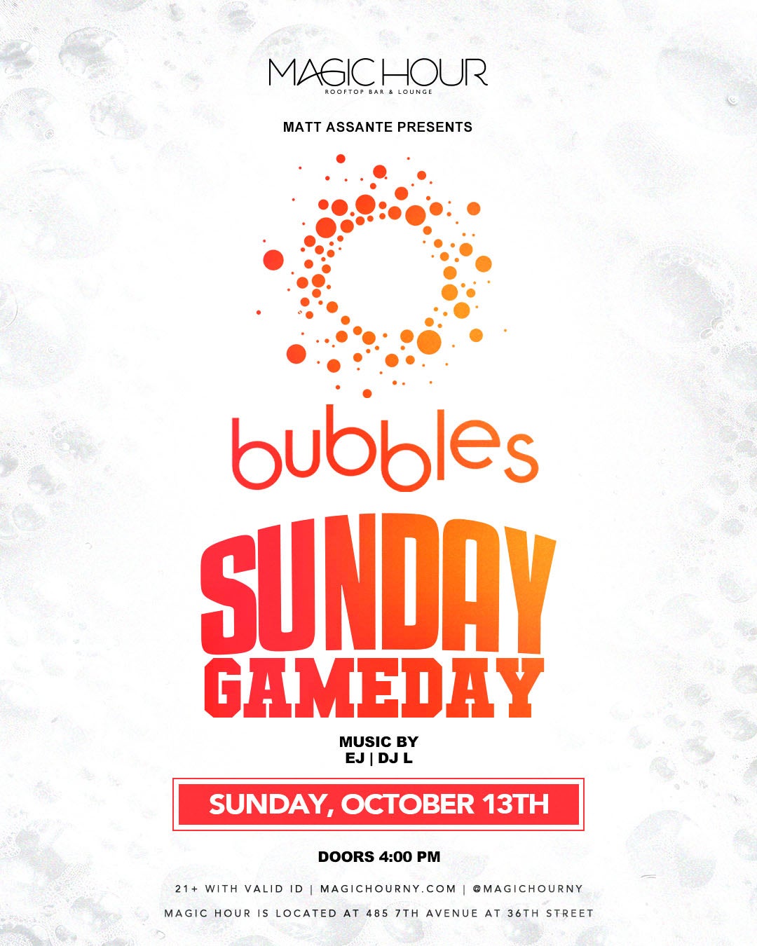 10/13/2024 – EJ | DJ L – Magic Hour Rooftop
