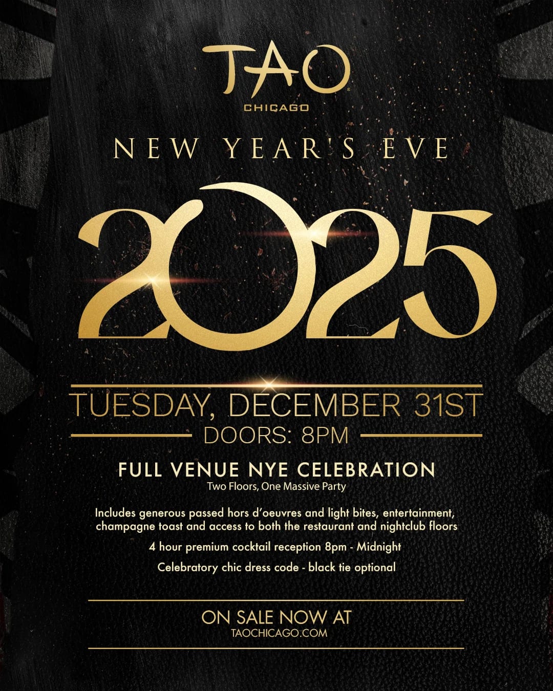 12/31/2024 – New Years Eve 2025 – TAO Nightclub