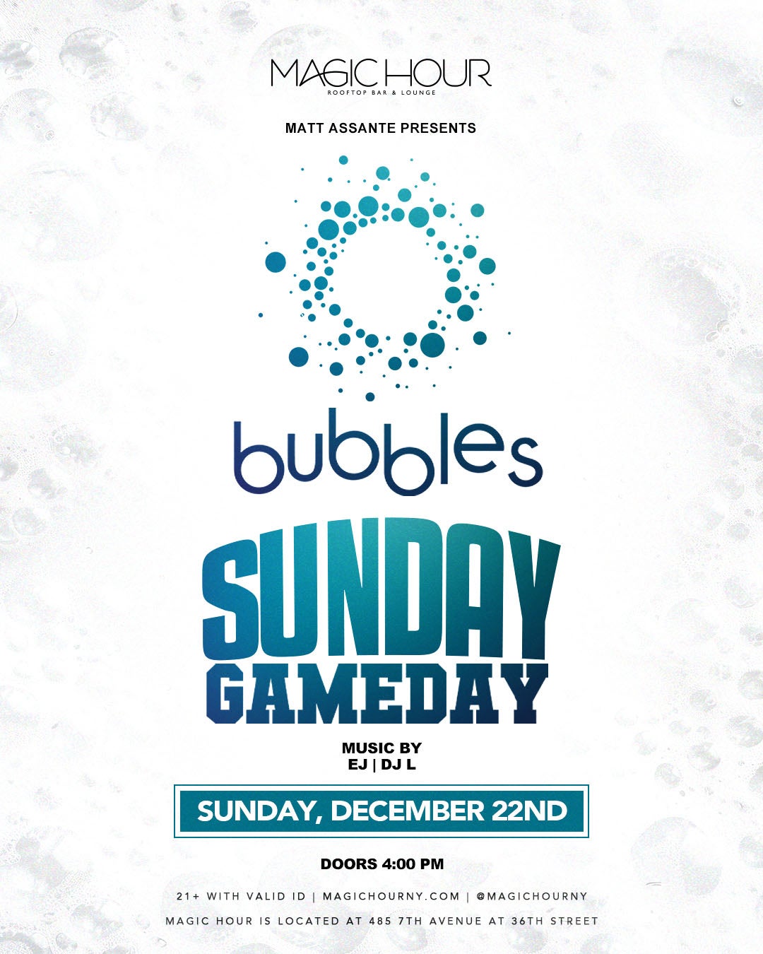 Artist Image - Sunday Bubbles - DJ L | EJ The DJ