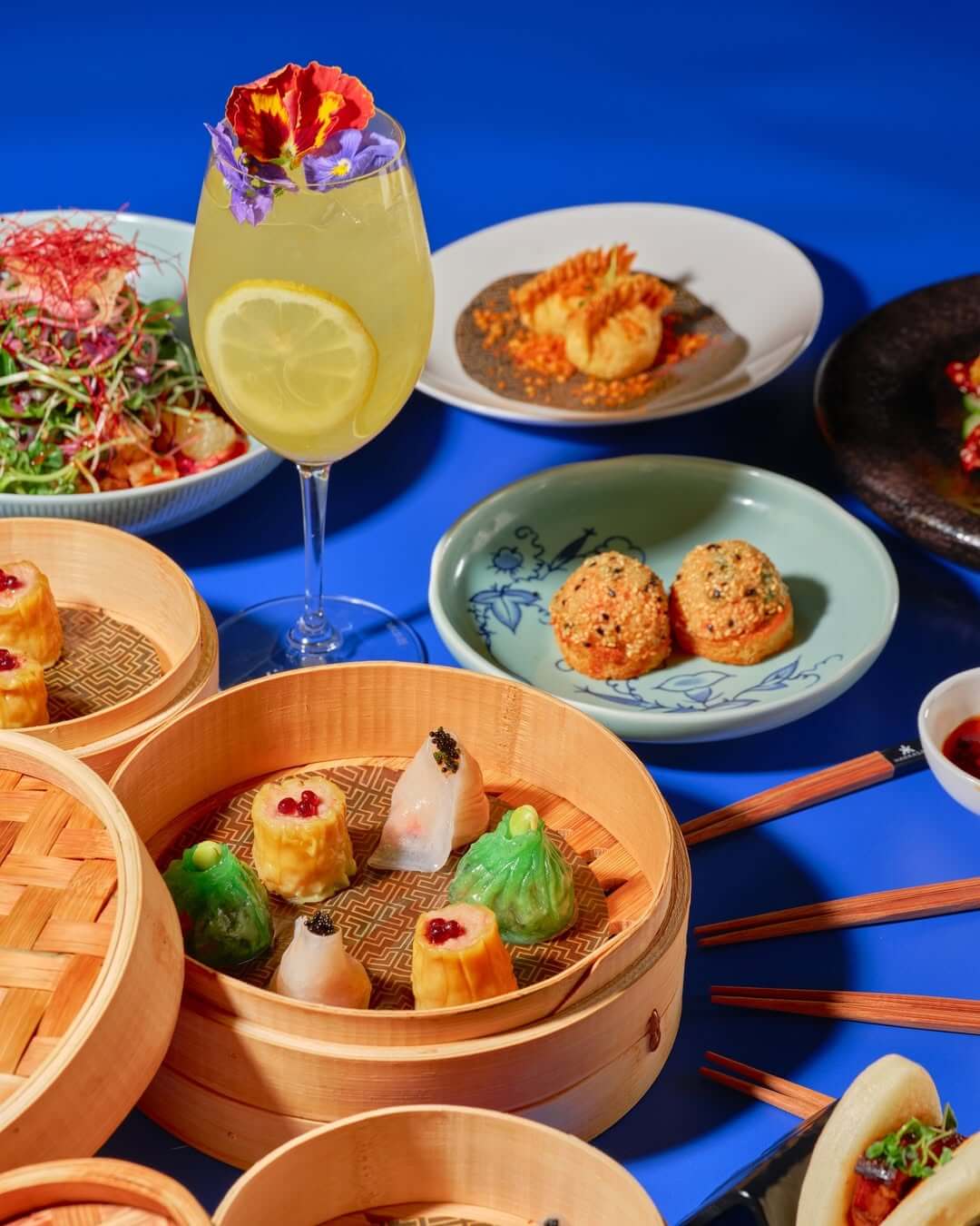 Dim Sum and cocktail