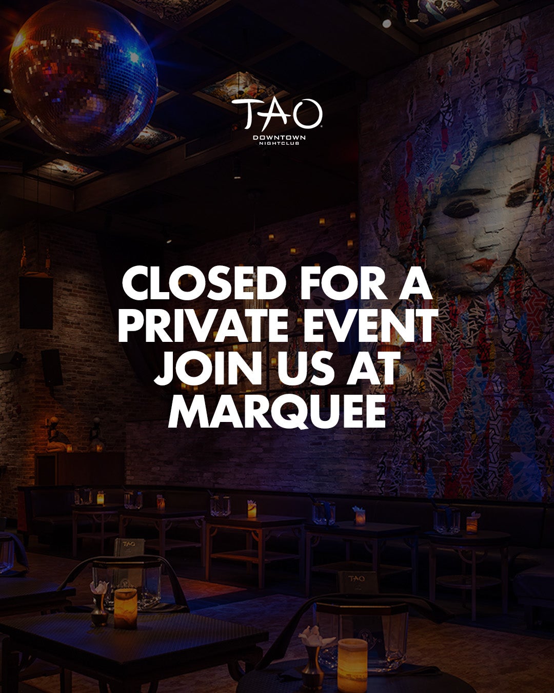 Artist Image - CLOSED FOR A PRIVATE EVENT