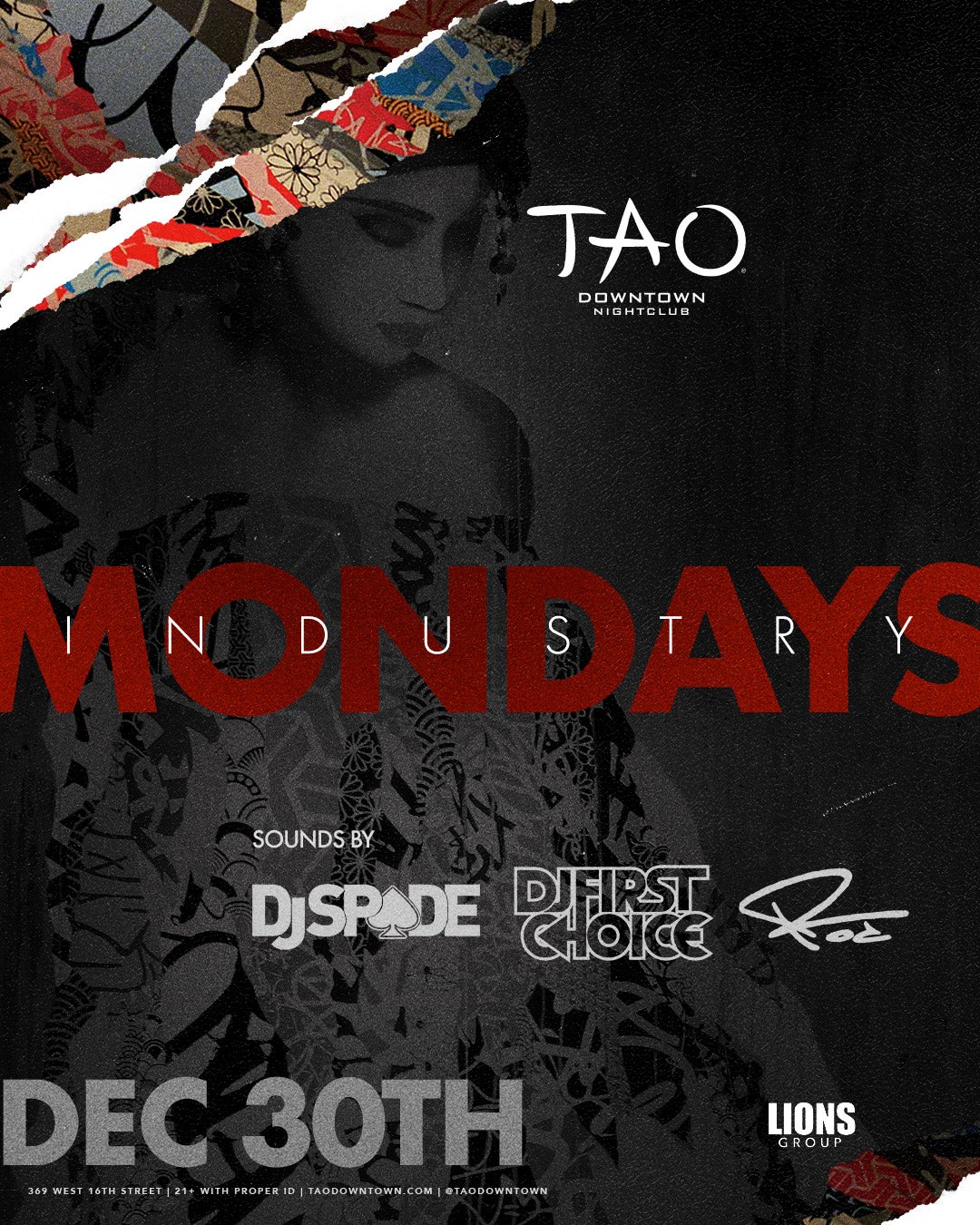 12/30/2024 – Spade / First Choice / Rod – TAO Downtown Nightclub