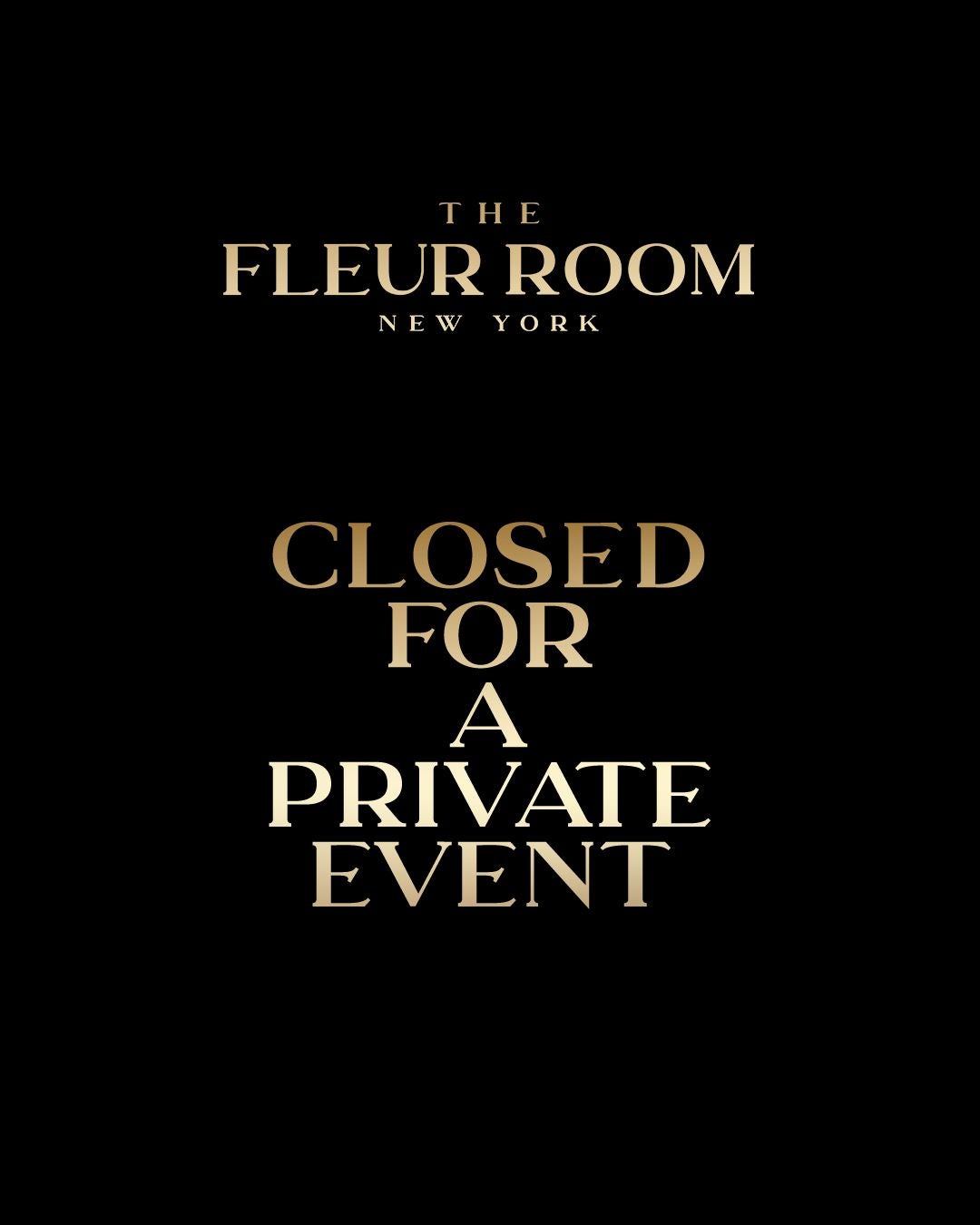Artist Image - CLOSED FOR A PRIVATE EVENT