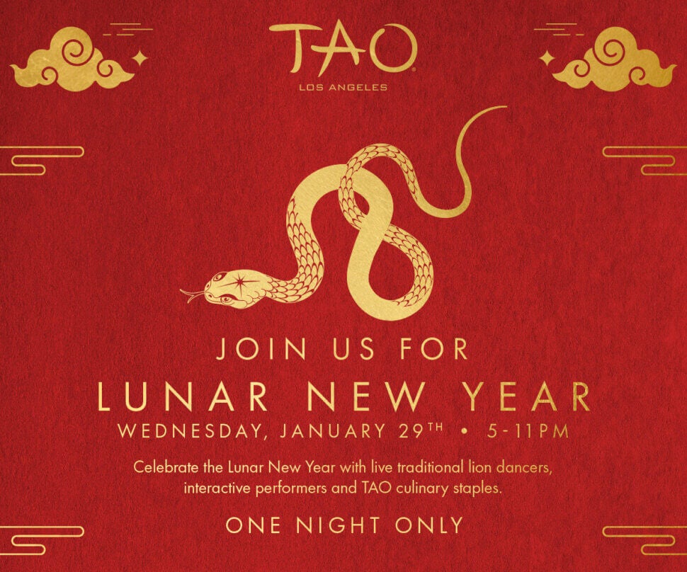 TAO Los Angeles Lunar New Year January 29th 2025