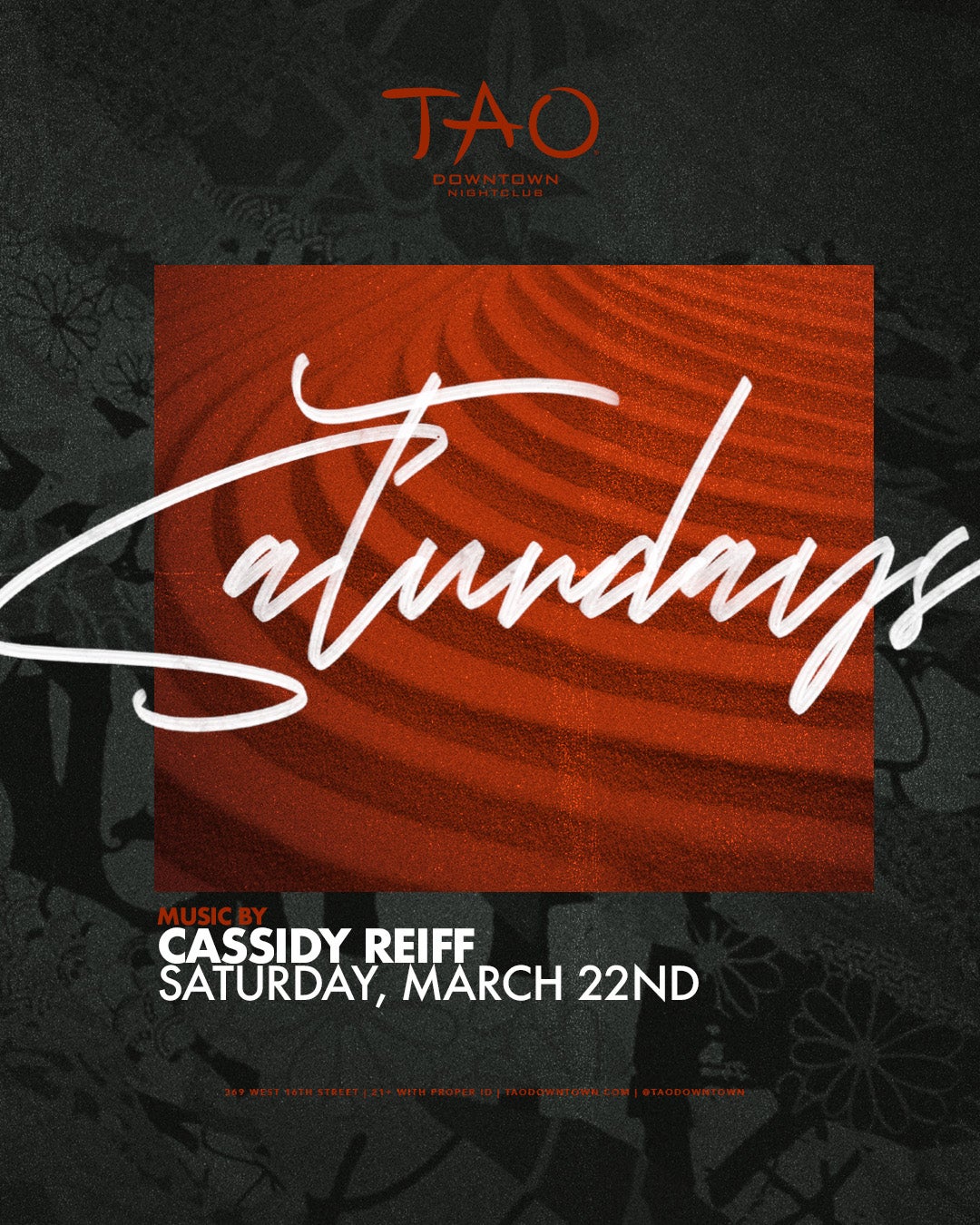 3/22/2025 – Cassidy Reiff – TAO Downtown Nightclub