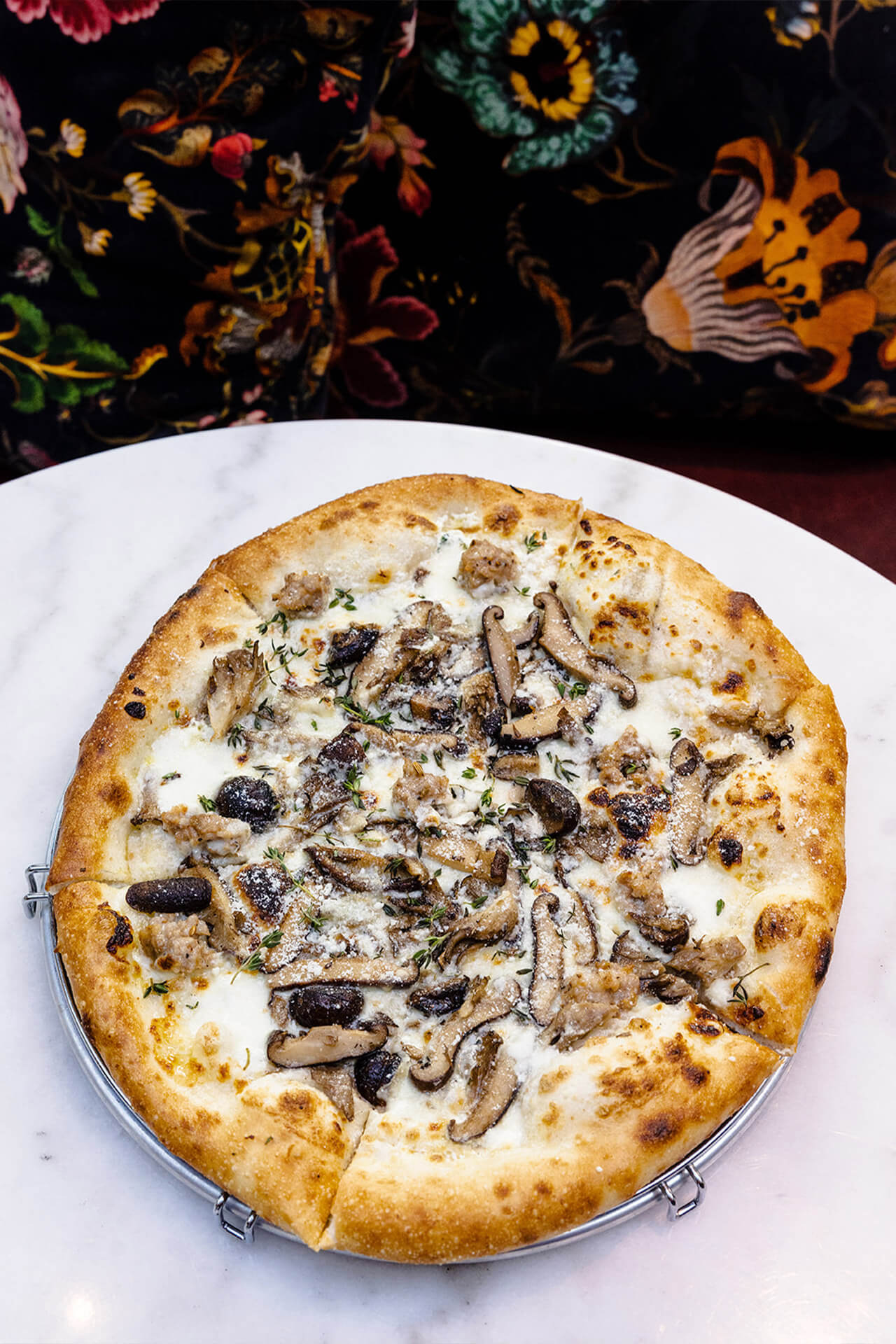 Black Truffle Pizza at LAVO Los Angeles