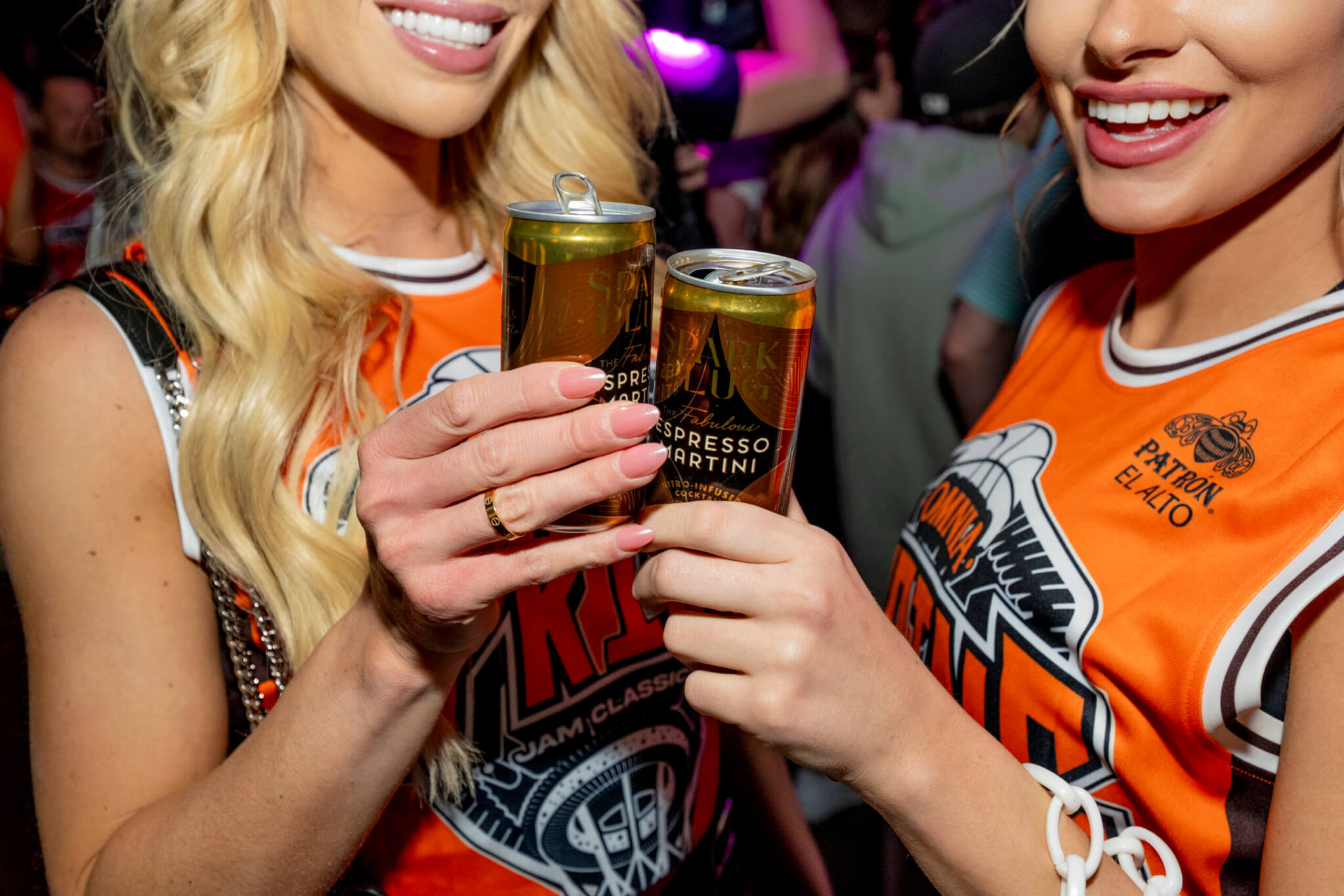 Girls drinking spark plug