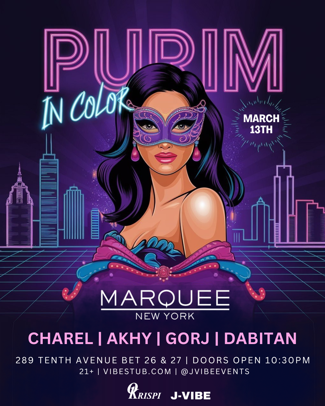 3/13/2025 – Purim In Color – Marquee