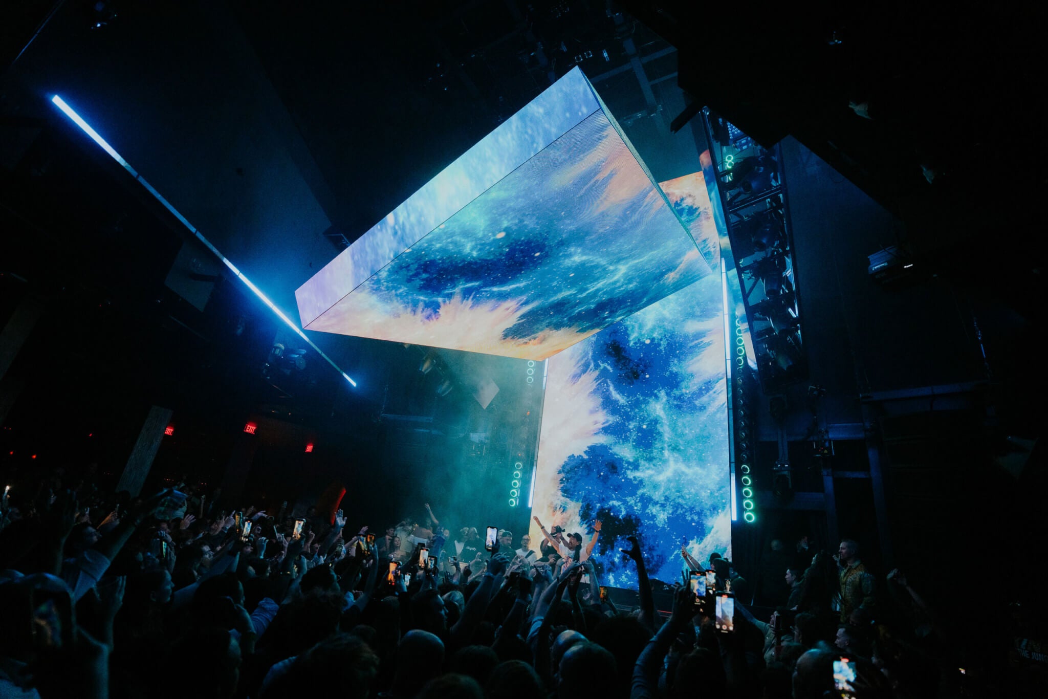 steve aoki in the DJ booth at marquee nightclub
