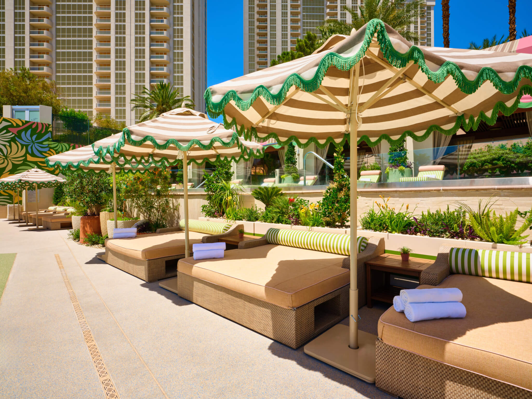 Palm Tree Beach Club daybeds