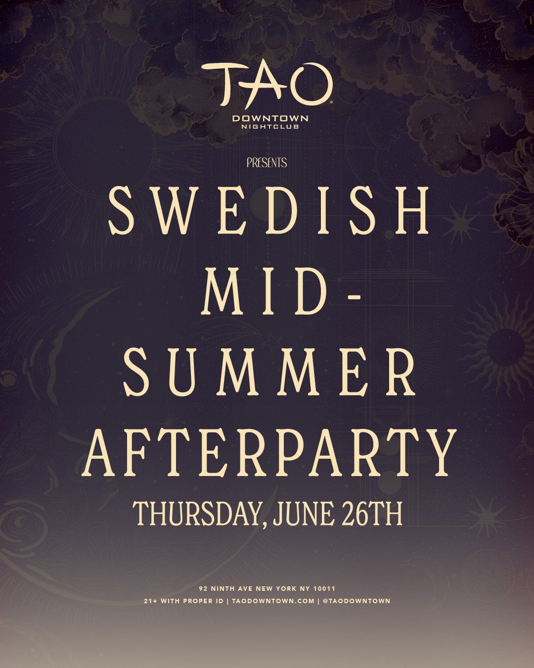 6/26/2025 – Swedish Midsummer Afterparty – TAO Downtown Nightclub