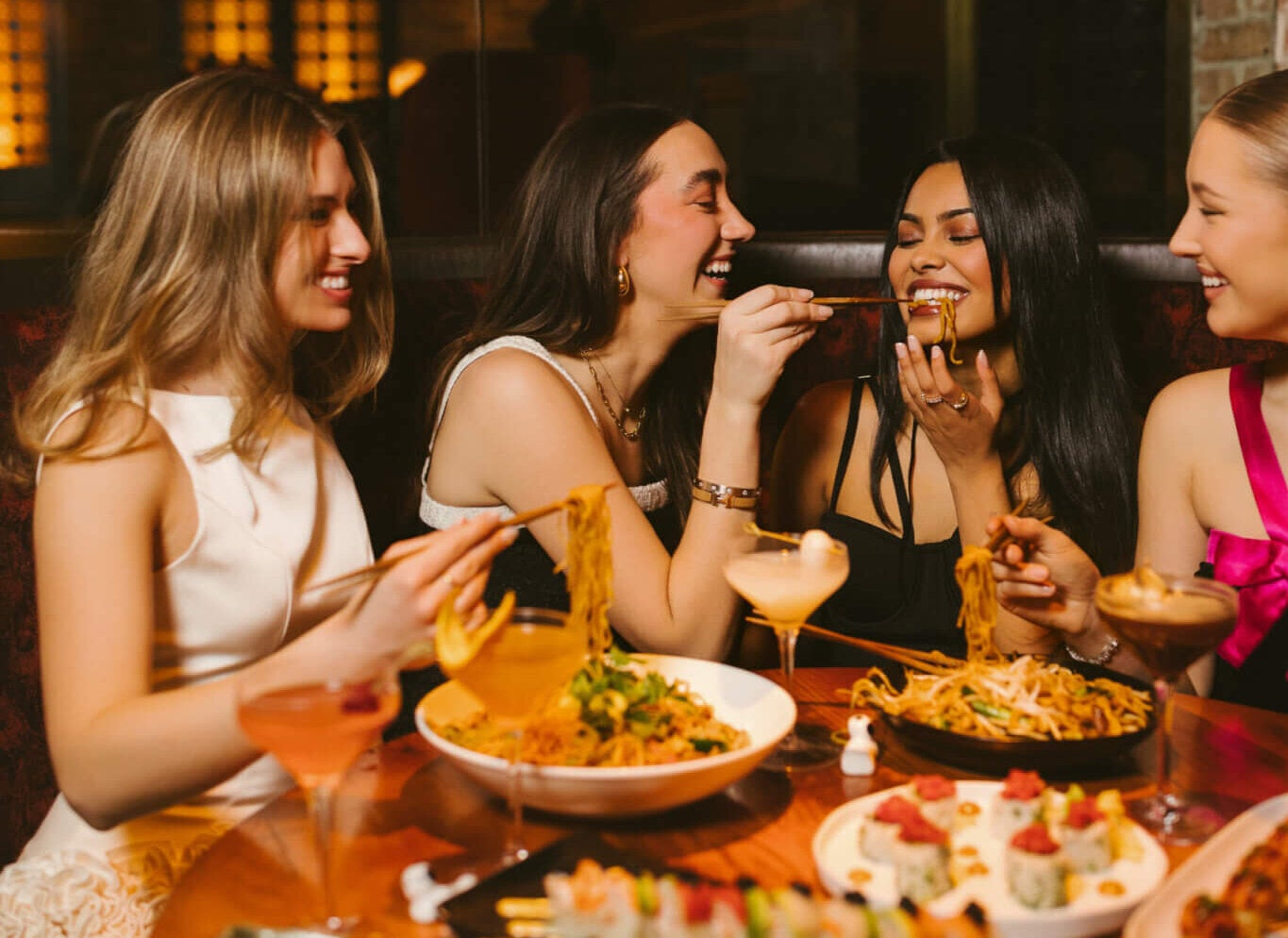 girls dining at tao chicago