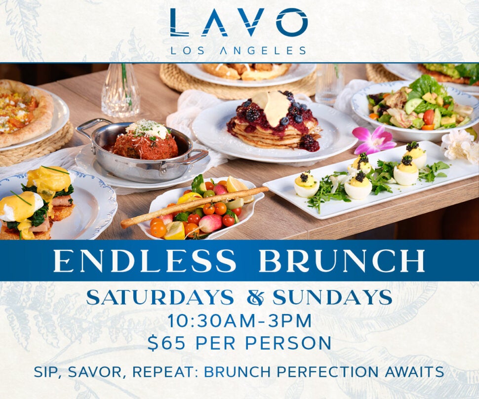 LAVO Endless Brunch Now Available Saturday and Sunday