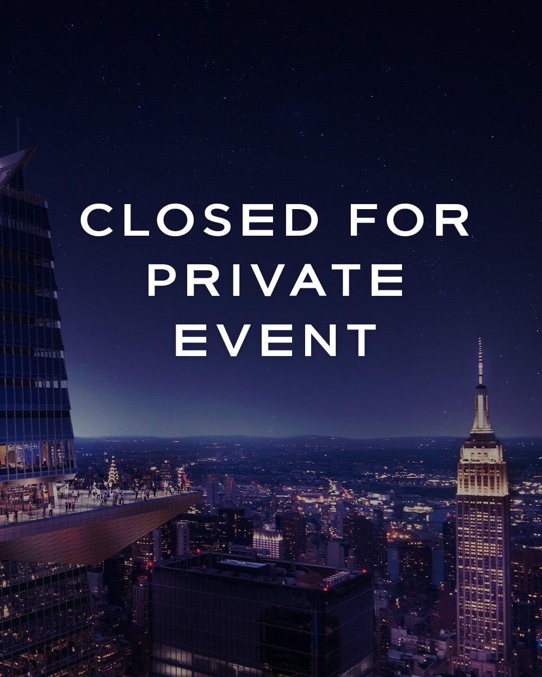 8/8/2025 – Closed for Private Event – Marquee Skydeck Summer Pop-Up