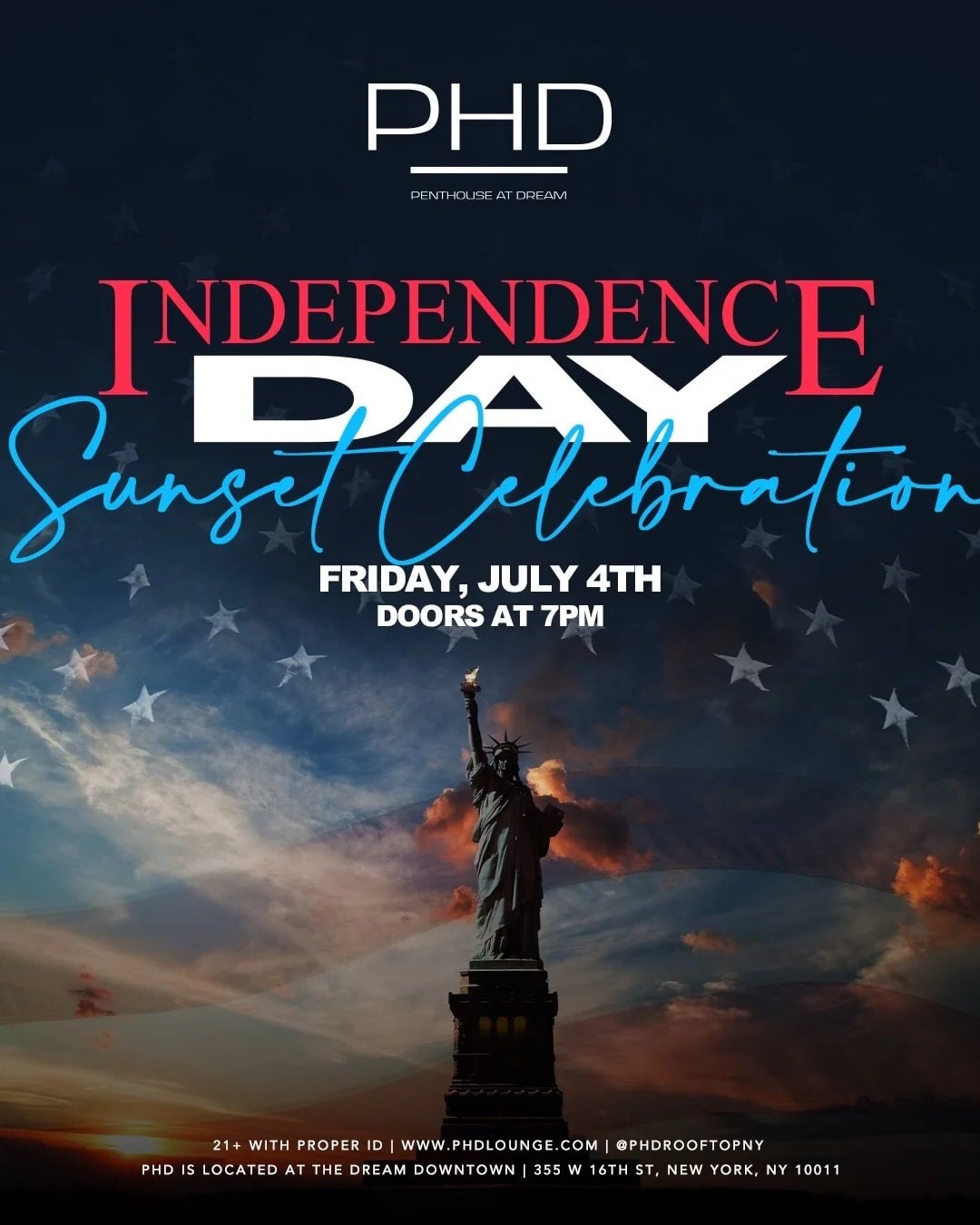 7/4/2025 – 4th of July Sunset Celebration – PHD Lounge