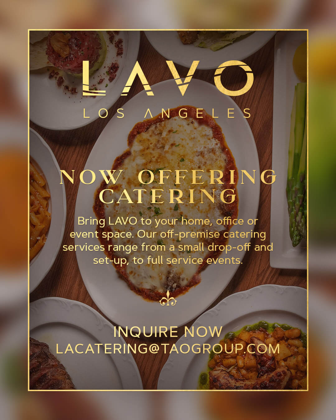 LAVO Los Angeles Now Offering Catering