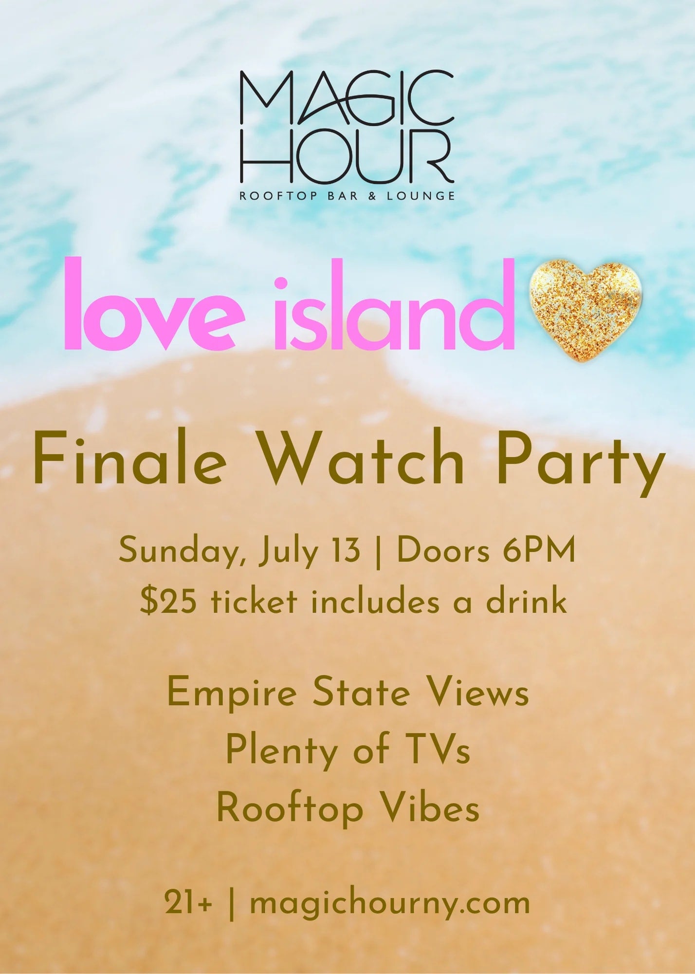 7/13/2025 – Love Island Season Finale Watch Party at Magic Hour – Magic Hour Rooftop